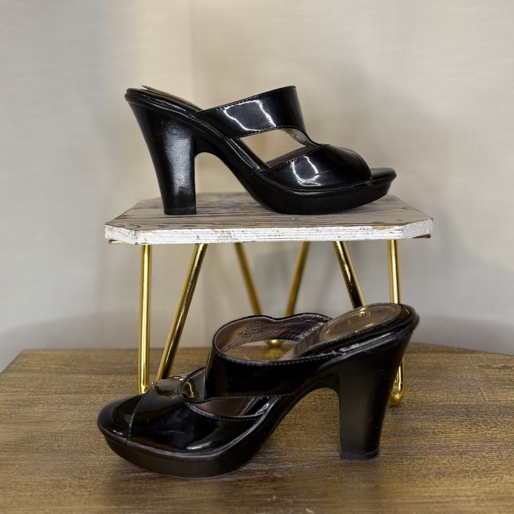 Euro soft by sofft Elegant Black Women's Heeled Mules Size 7.5